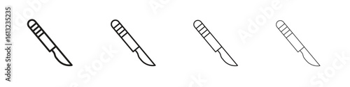 Scalpel icon outline vector sign, linear style pictogram.