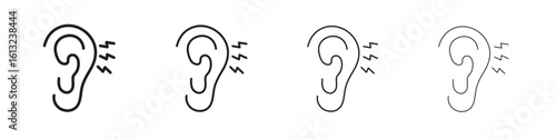 Otitis icon outline vector sign, linear style pictogram.
