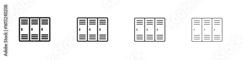 Locker icon outline vector sign, linear style pictogram.
