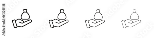 Inheritance law icon outline vector sign, linear style pictogram.