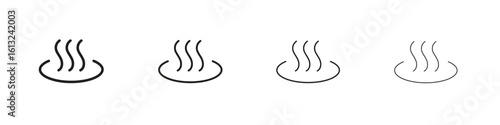 Hot icon outline vector sign, linear style pictogram.