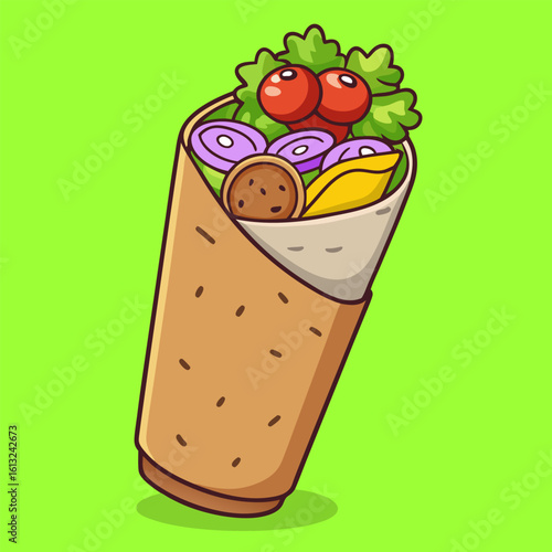 Stylistic appetizer simple vector