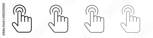 Finger control icon outline vector sign, linear style pictogram.