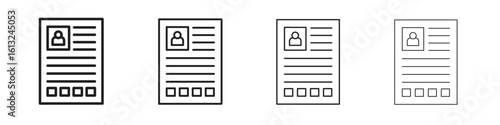 Criminal record icon outline vector sign, linear style pictogram.