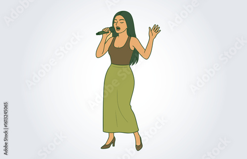 Musician Mascot Cartoon Character Logo Template