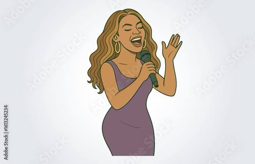 Musician Mascot Cartoon Character Logo Template