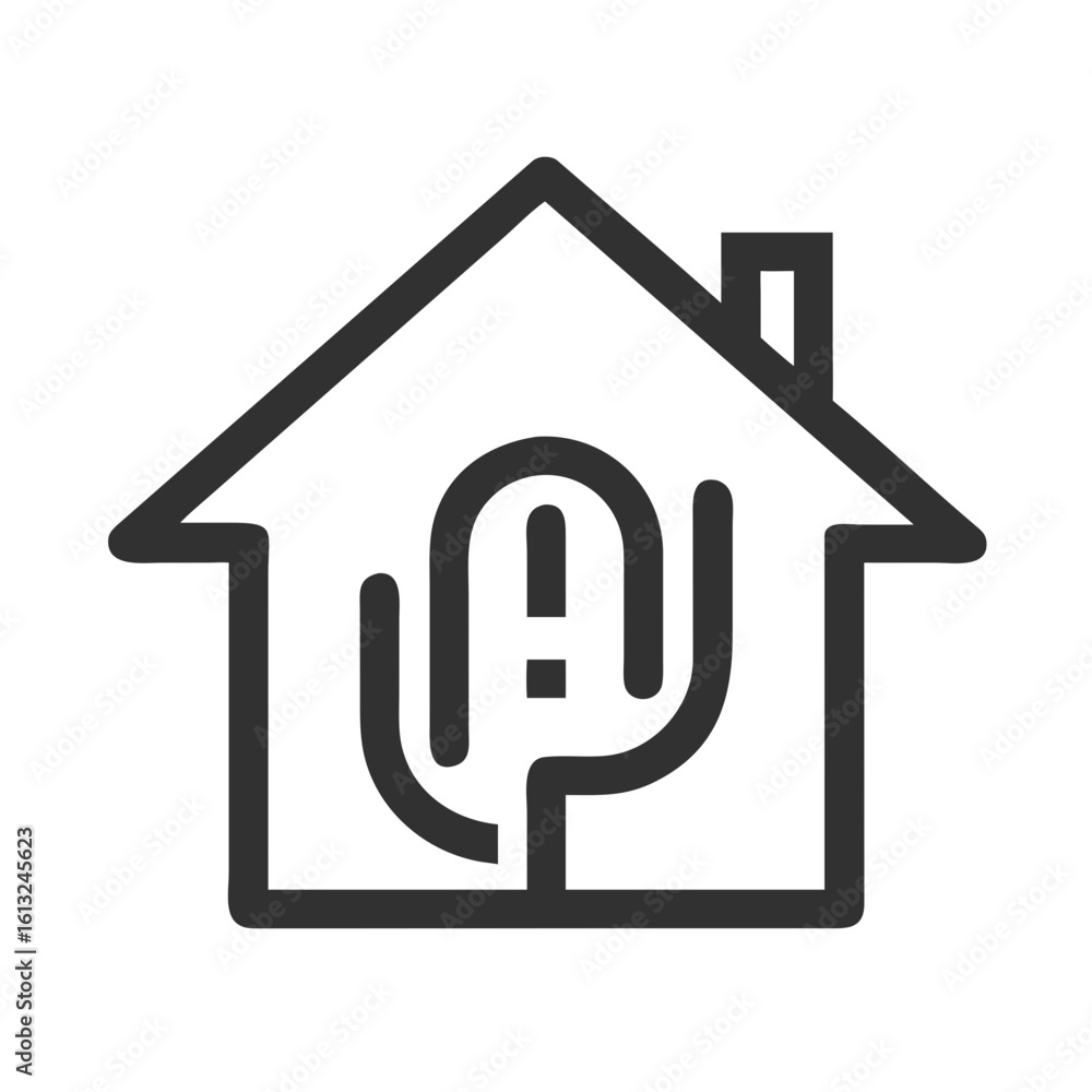 Minimalist home logo silhouette design Minimalist home logo silhouette design