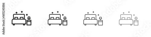 Clean Room icon outline vector sign, linear style pictogram.