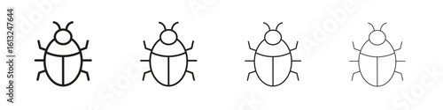 Bedbug icon outline vector sign, linear style pictogram.