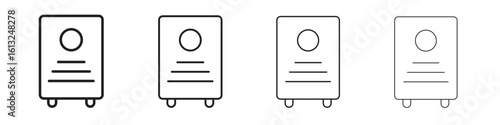 Air purifier icon outline vector sign, linear style pictogram.