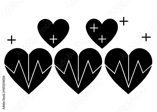 Heart Outline Icons Set