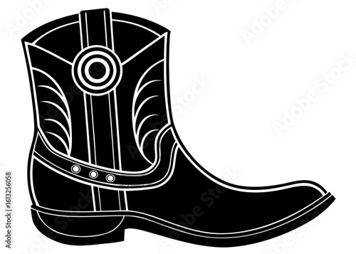 Stylish Boot with Spur Silhouette