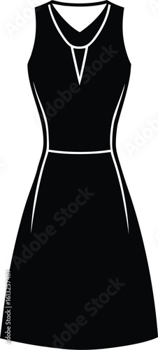 vector illustration of sleeveless formal office