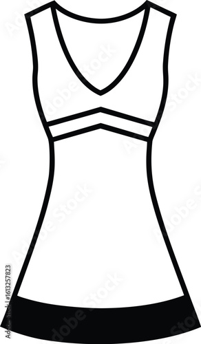  vector illustration of sporty tennis dress