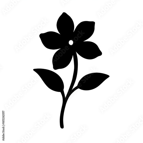 Jasmine flower illustration vector silhouette