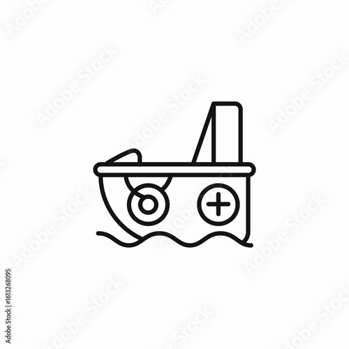 boat safety aid icon sign vector