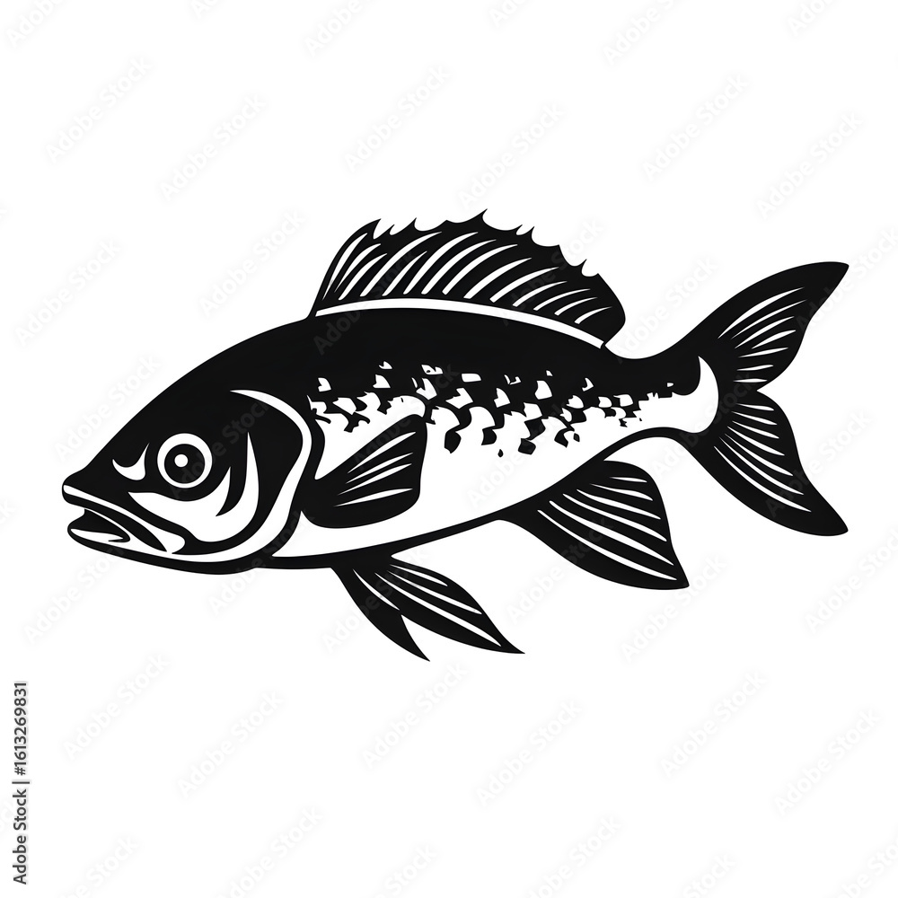 Naklejka premium fish clip art silhouette