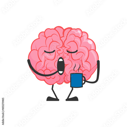 illustration of a human brain​ feel sleepy