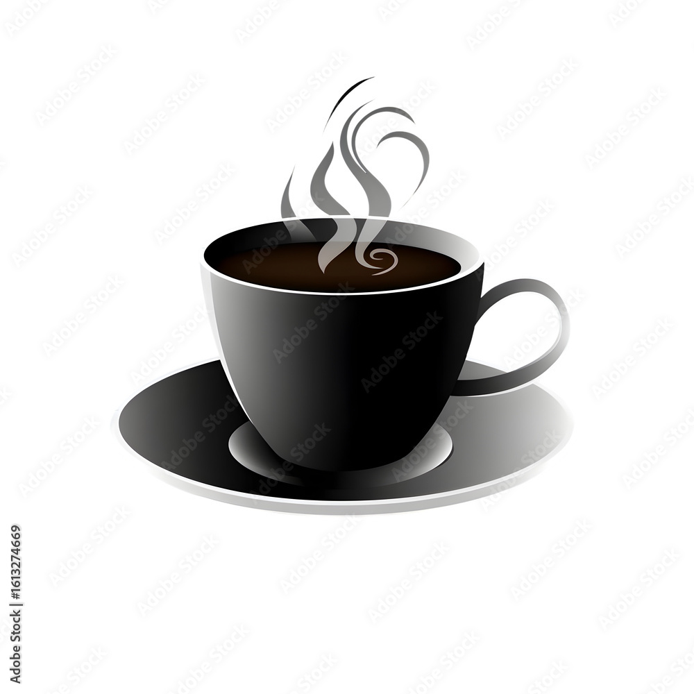 Obraz premium coffee cup silhouette