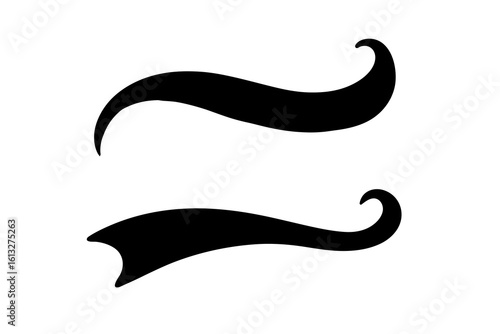 Baseball swoosh tail and underline for vintage sport logo. Retro text vector with brush line swash and American typography alphabet.