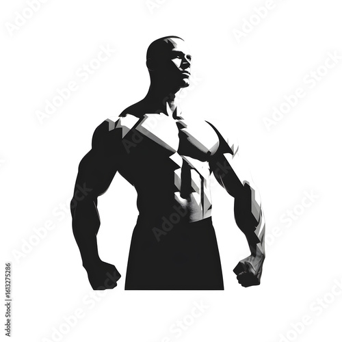 man muscle silhouette