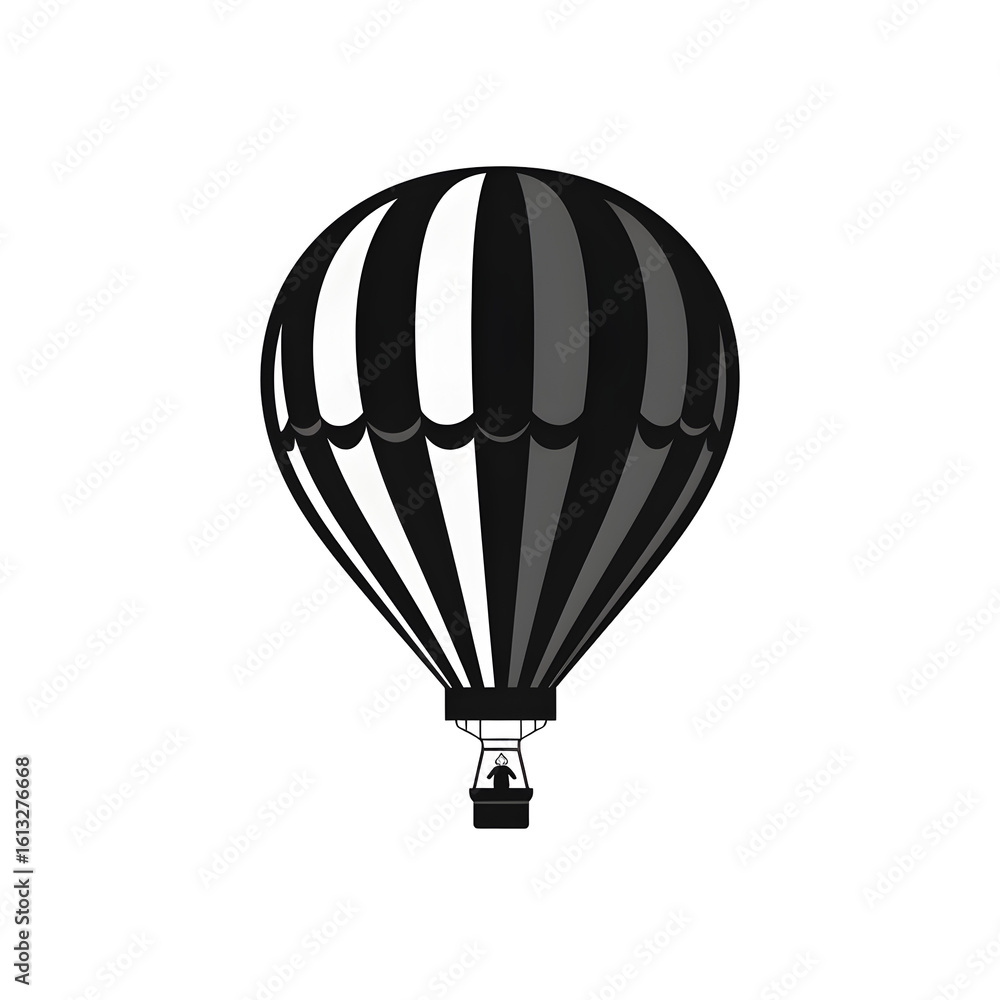 Naklejka premium hot air balloon silhouette