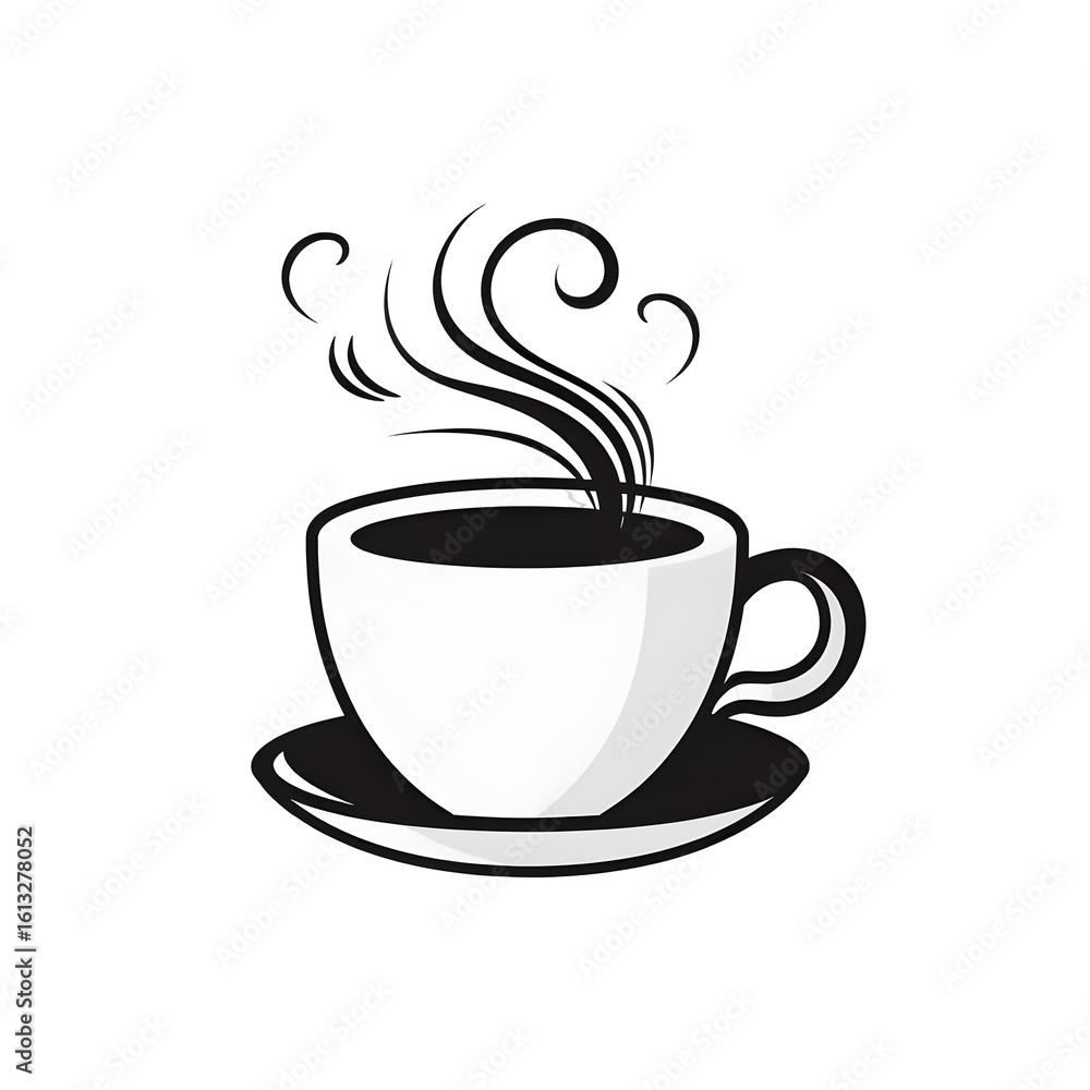 Obraz premium coffee cup silhouette