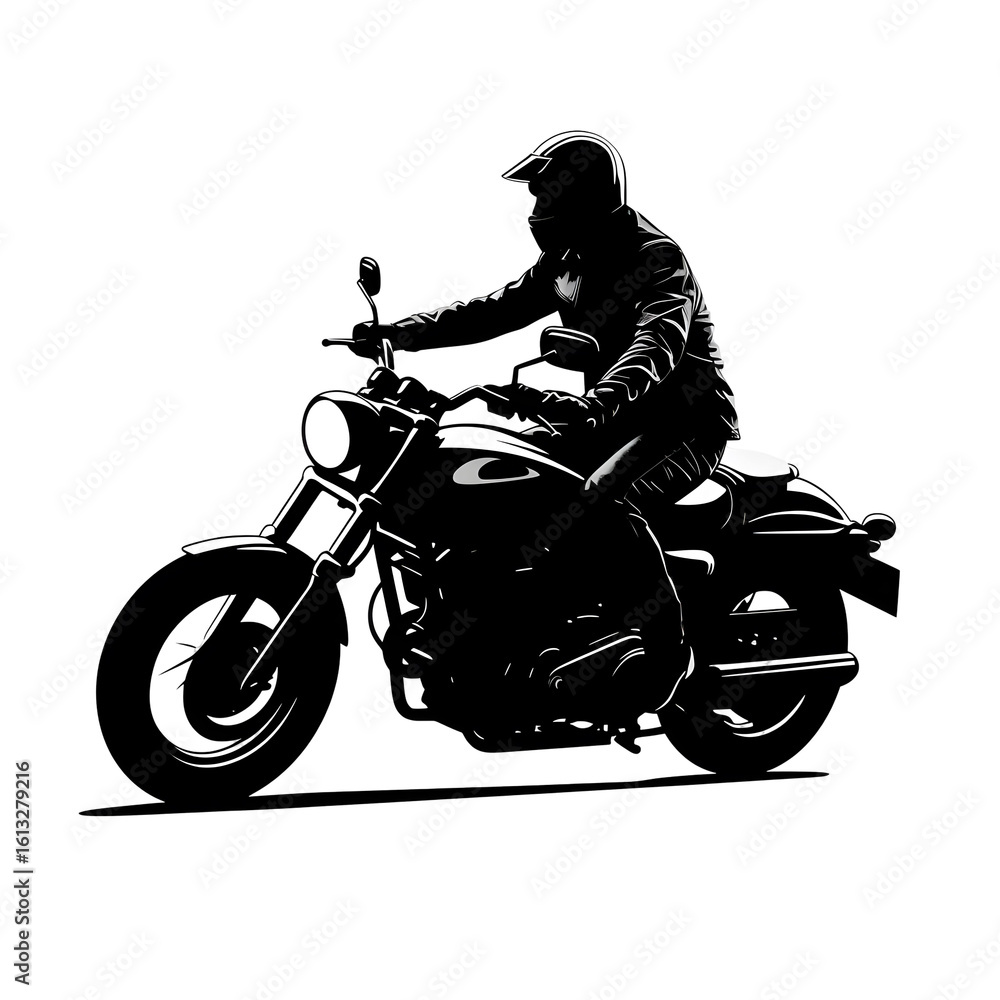Naklejka premium biker silhouette