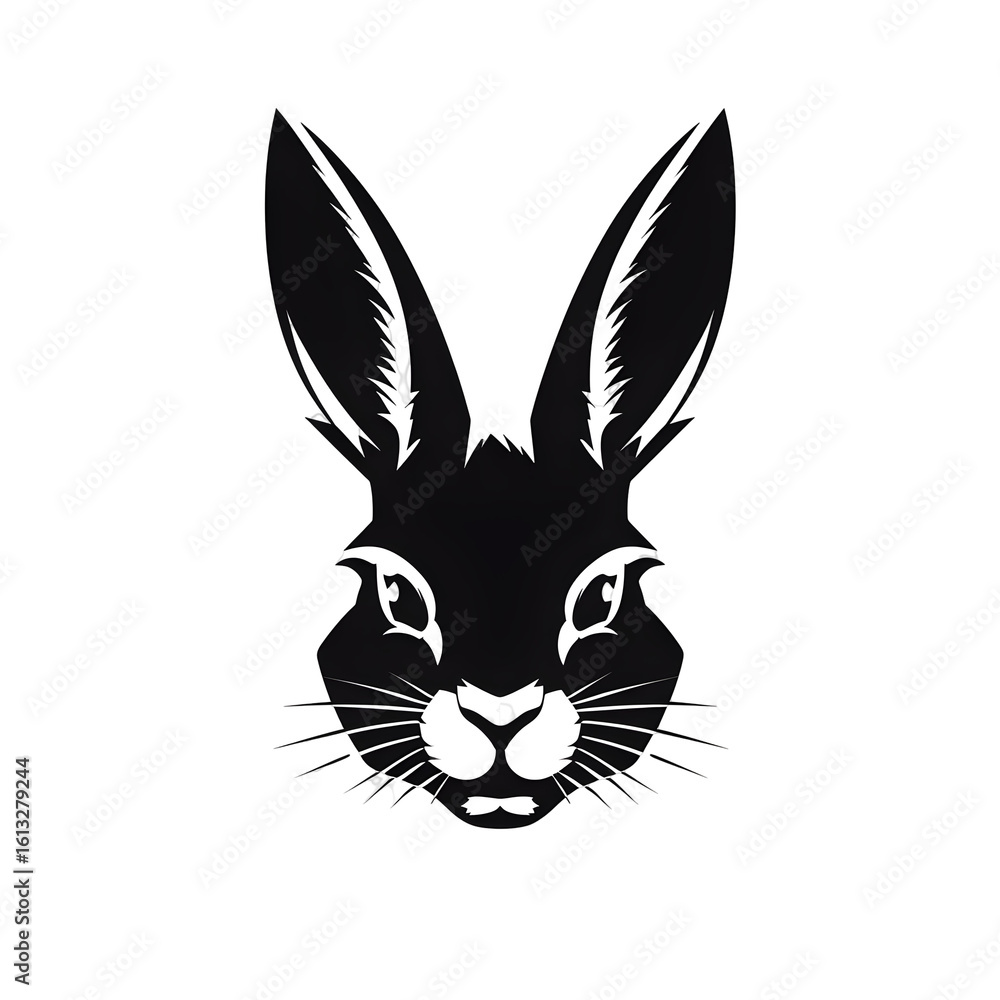 Fototapeta premium bunny head silhouette