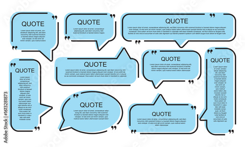 Chat bubble in yellow, speech bubble, message box set. Yellow background quotespeech bubble.Print