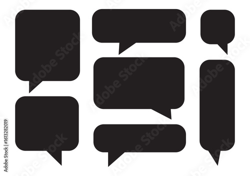 Quote box frame, big set. Quote text in speech bubble. Quote box icon. Blank template quote text info design boxes quotation bubble blog quotes symbols.