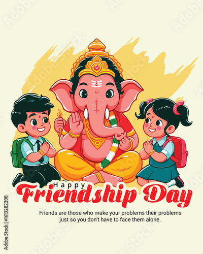Best Friends Forever Creative | Emotional Friendship Day Illustration for Posts