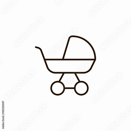 baby stroller icon icon sign vector
