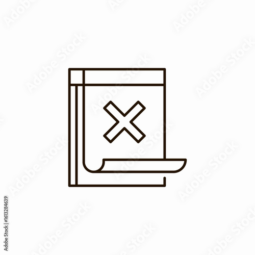 document delete remove icon sign vector