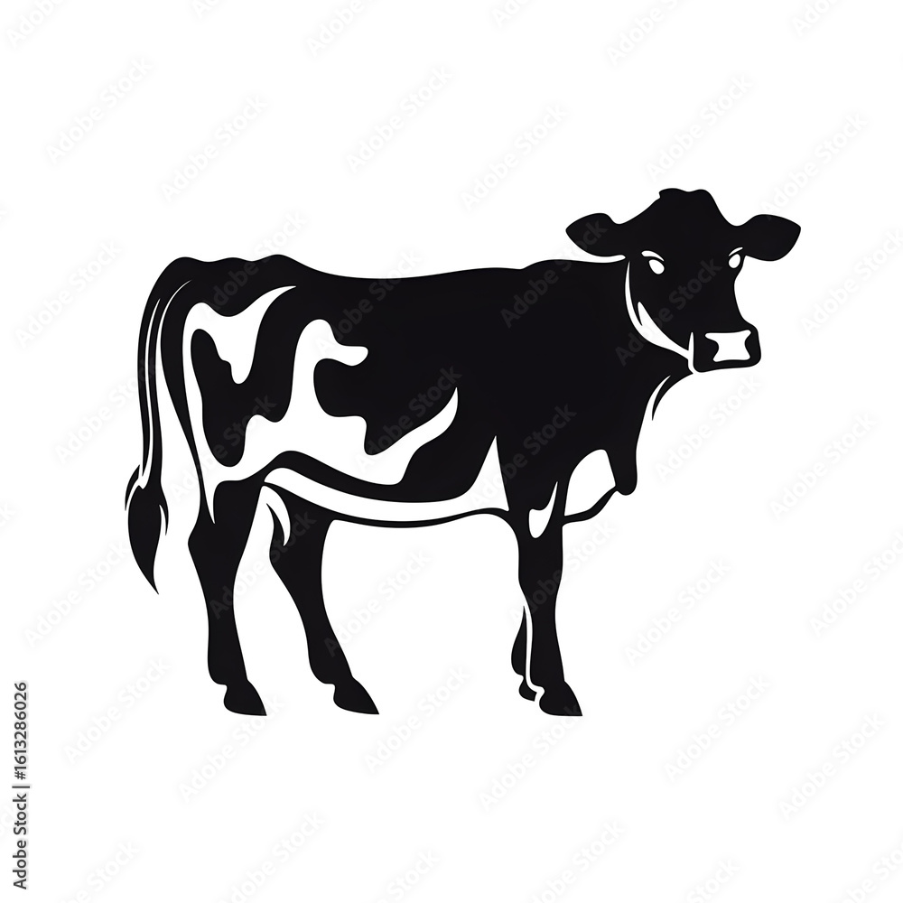 Fototapeta premium cow clipart silhouette