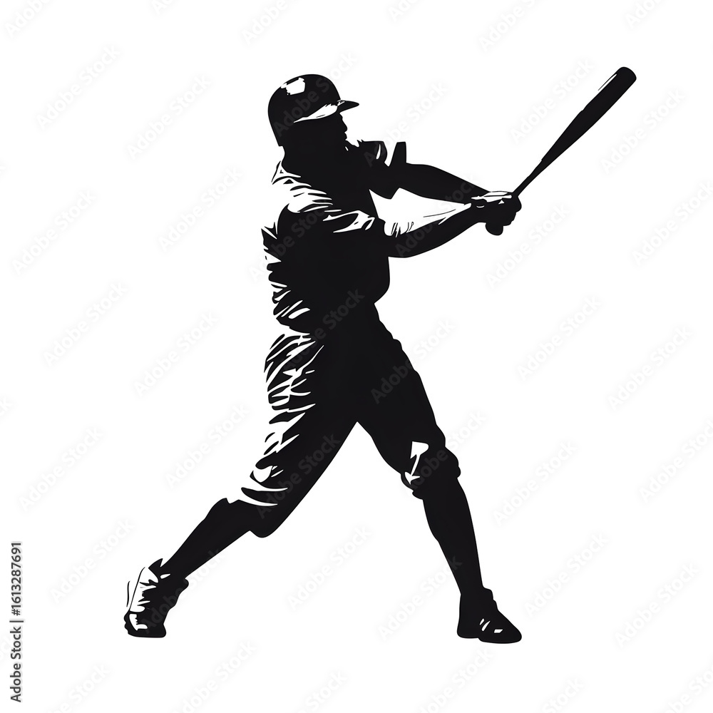 Obraz premium baseball batter silhouette