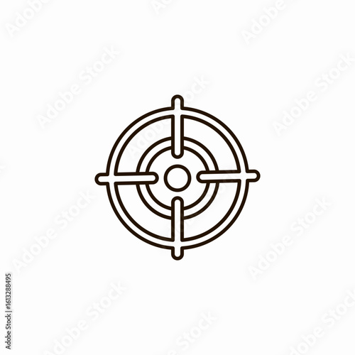 target scope crosshairs icon sign vector