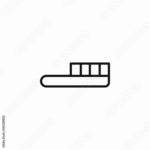 toothbrush with bristles icon sign vector