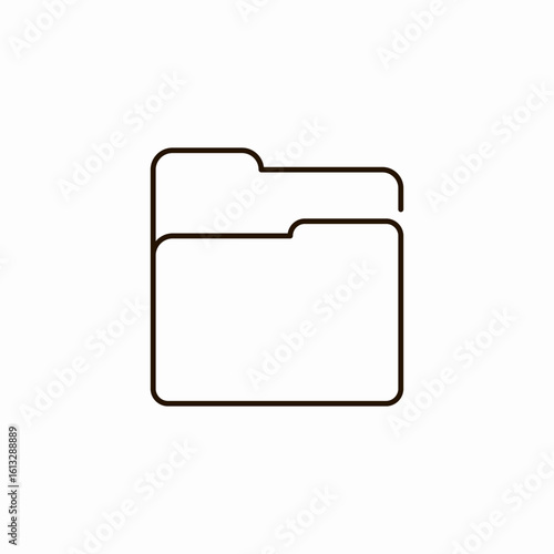 two file folders icon sign vector