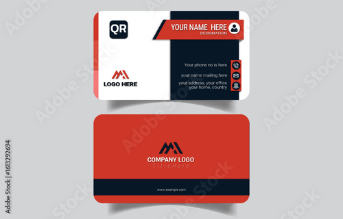 Black and Orange Corporate Business Card Design