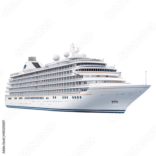 Wallpaper Mural Luxury Cruise Ship in Port with Clear Skies and Calm Waters, isolated on transparent background. Torontodigital.ca