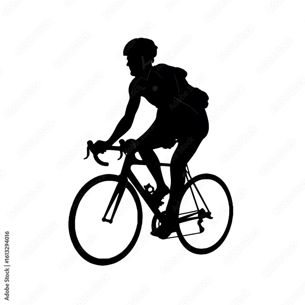 Fototapeta premium cyclist silhouette