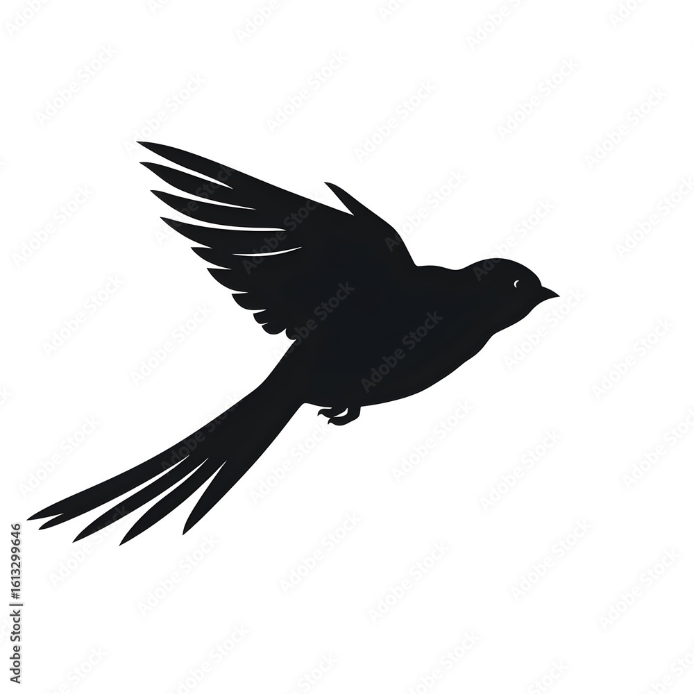 Fototapeta premium a swallow silhouette