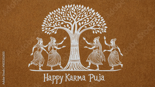 Karma Puja is a tribal harvest festival celebrated with devotion to the Karma tree, symbolizing prosperity, nature worship, and community bonding through rituals, dance, and folk traditions.