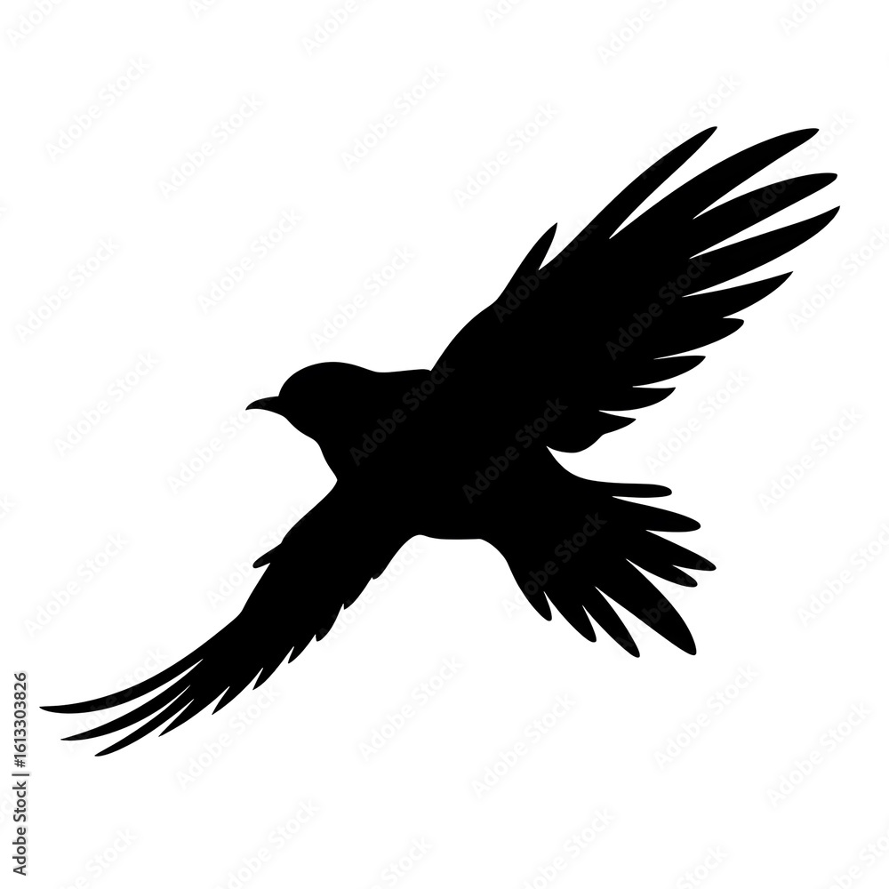 Obraz premium flying bird tattoo silhouette