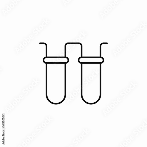 two test tubes icon sign vector