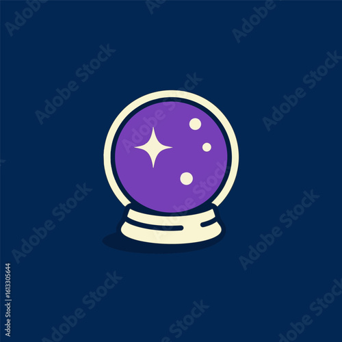 magic crystal ball vector