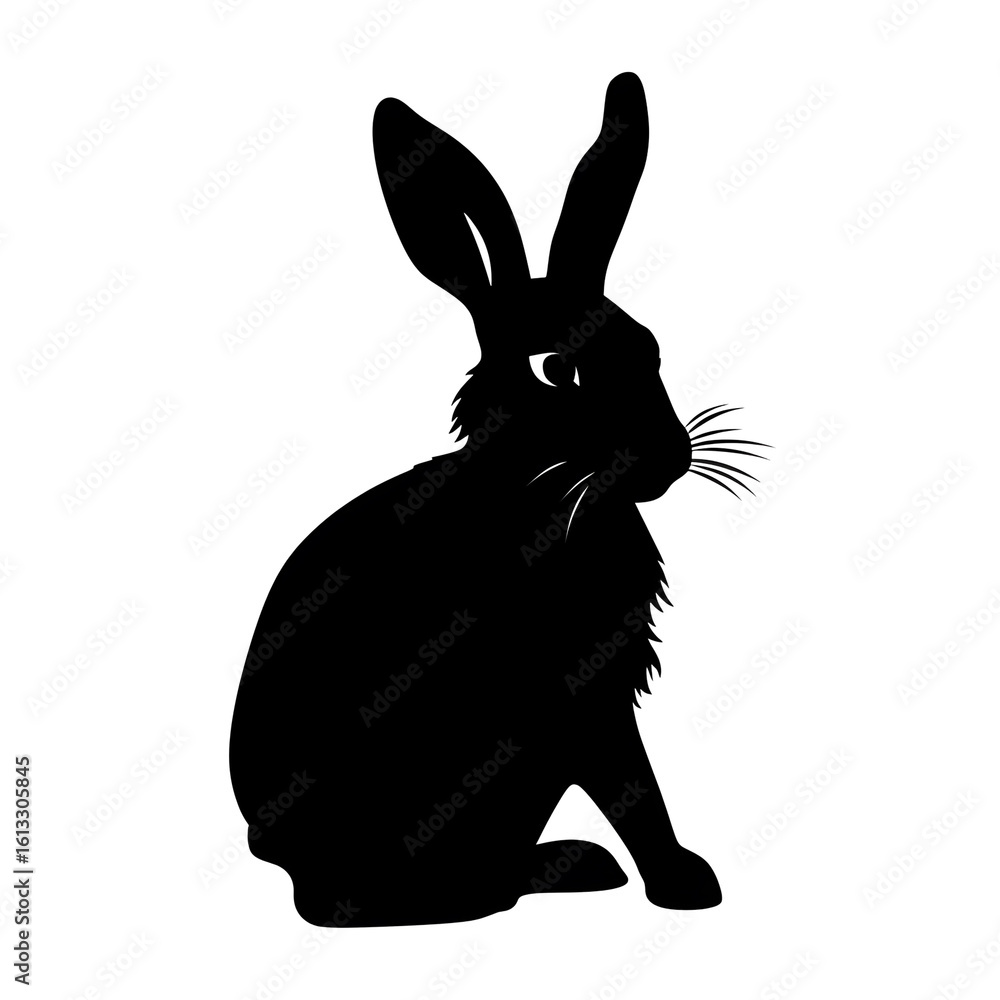Naklejka premium bunny clip art silhouette
