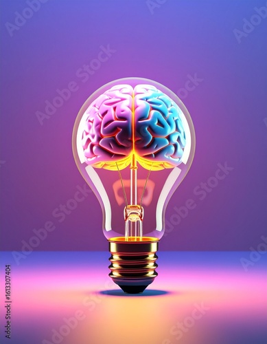 A light bulb with a brain