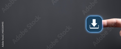 Concept of Download. Internet. Technology